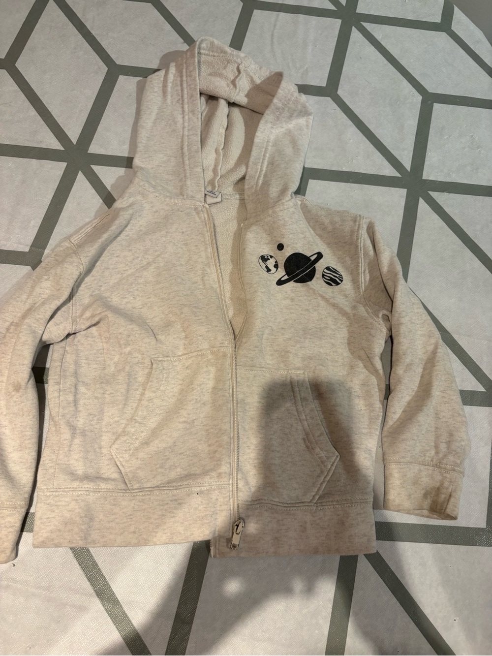 3/15$ Old Navy Cream Hoodie with Planet Graphic